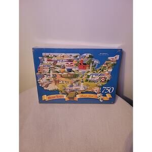 Hometown Shaped Series "USA LIGHTHOUSES" 24X36 750 Pieces RARE NEW SEALED Puzzle